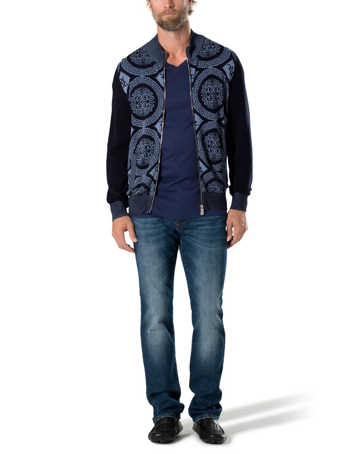 Pullover full zip "Briac", цвет: Синий