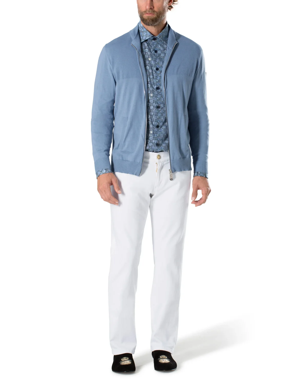 Pullover full zip "Edmond", цвет: Синий