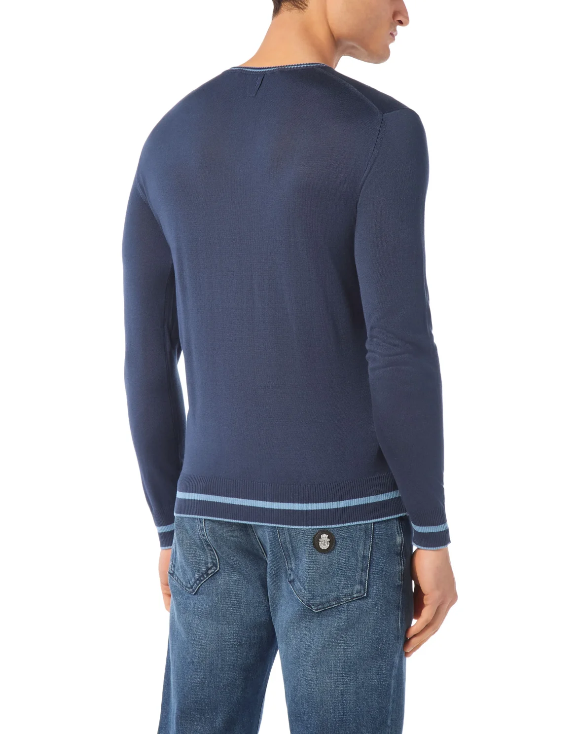 Pullover V-Neck LS "Florent", цвет: Синий