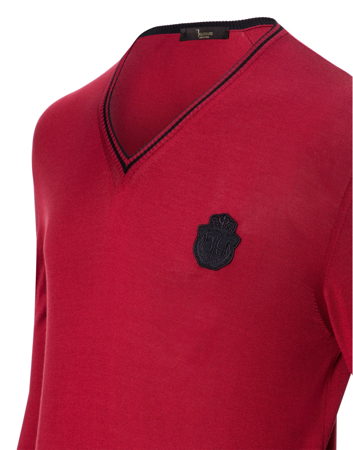 Pullover V-Neck LS "Florent", цвет: Красный