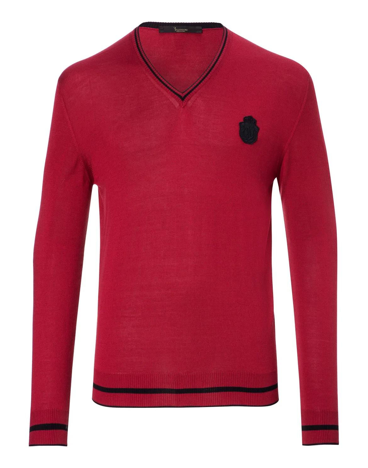 Pullover V-Neck LS "Florent", цвет: Красный