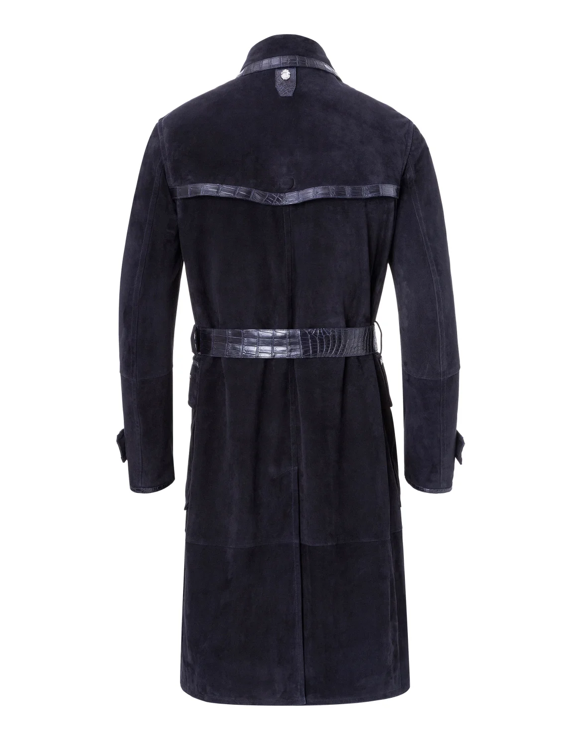 Leather Trench Coat "Gabriel", цвет: Синий