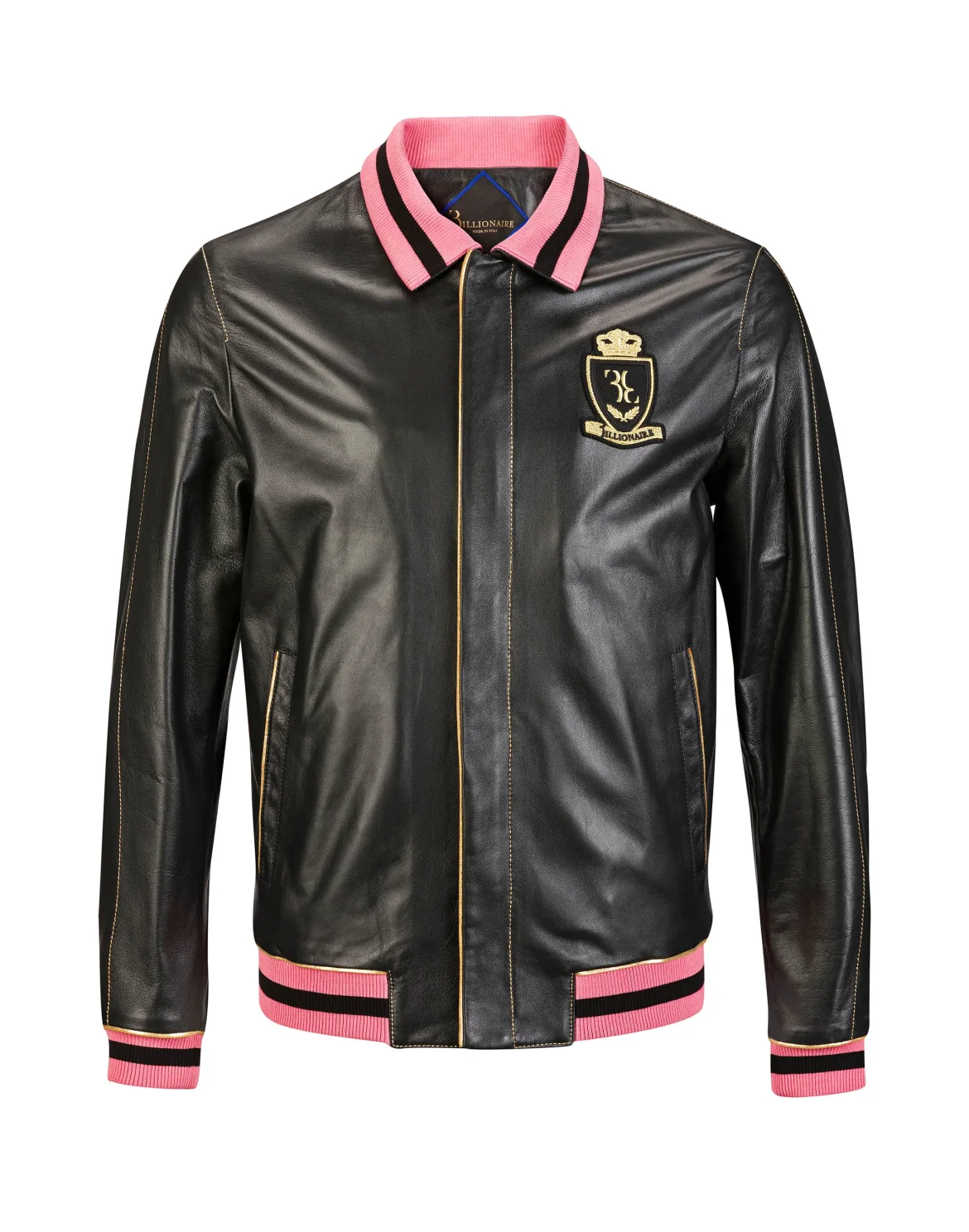 Leather Bomber "Egide", цвет: Черный