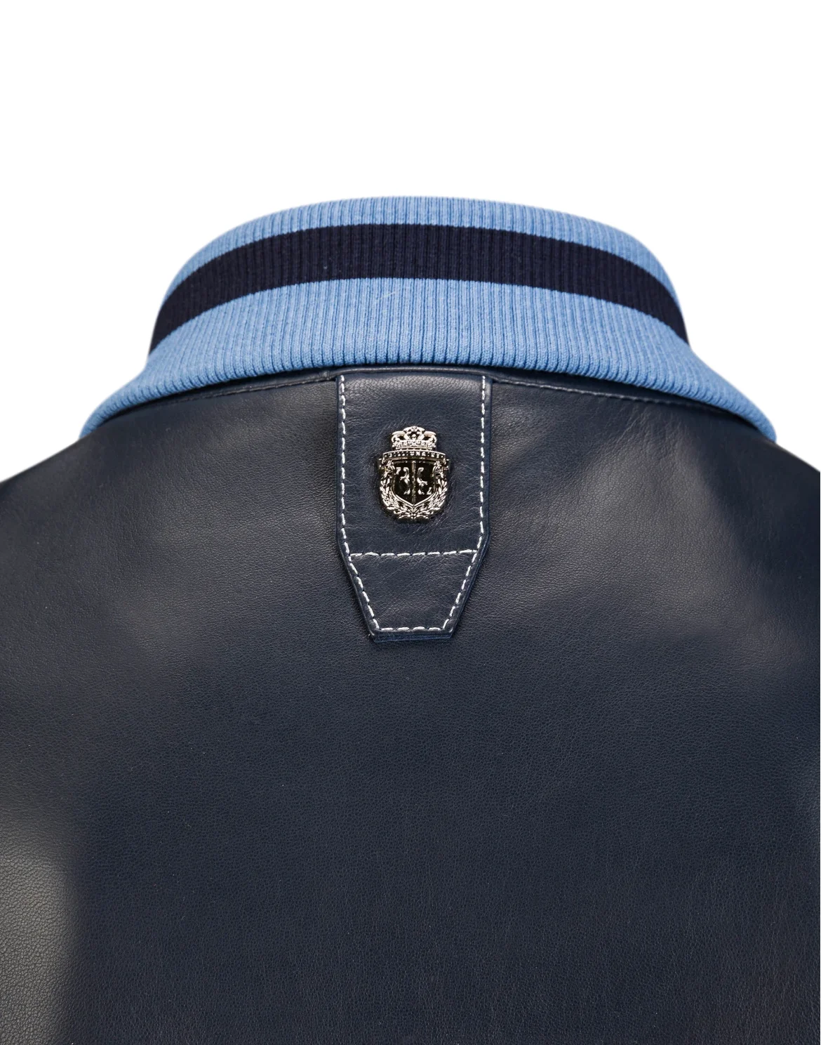 Leather Bomber "Egide", цвет: Синий