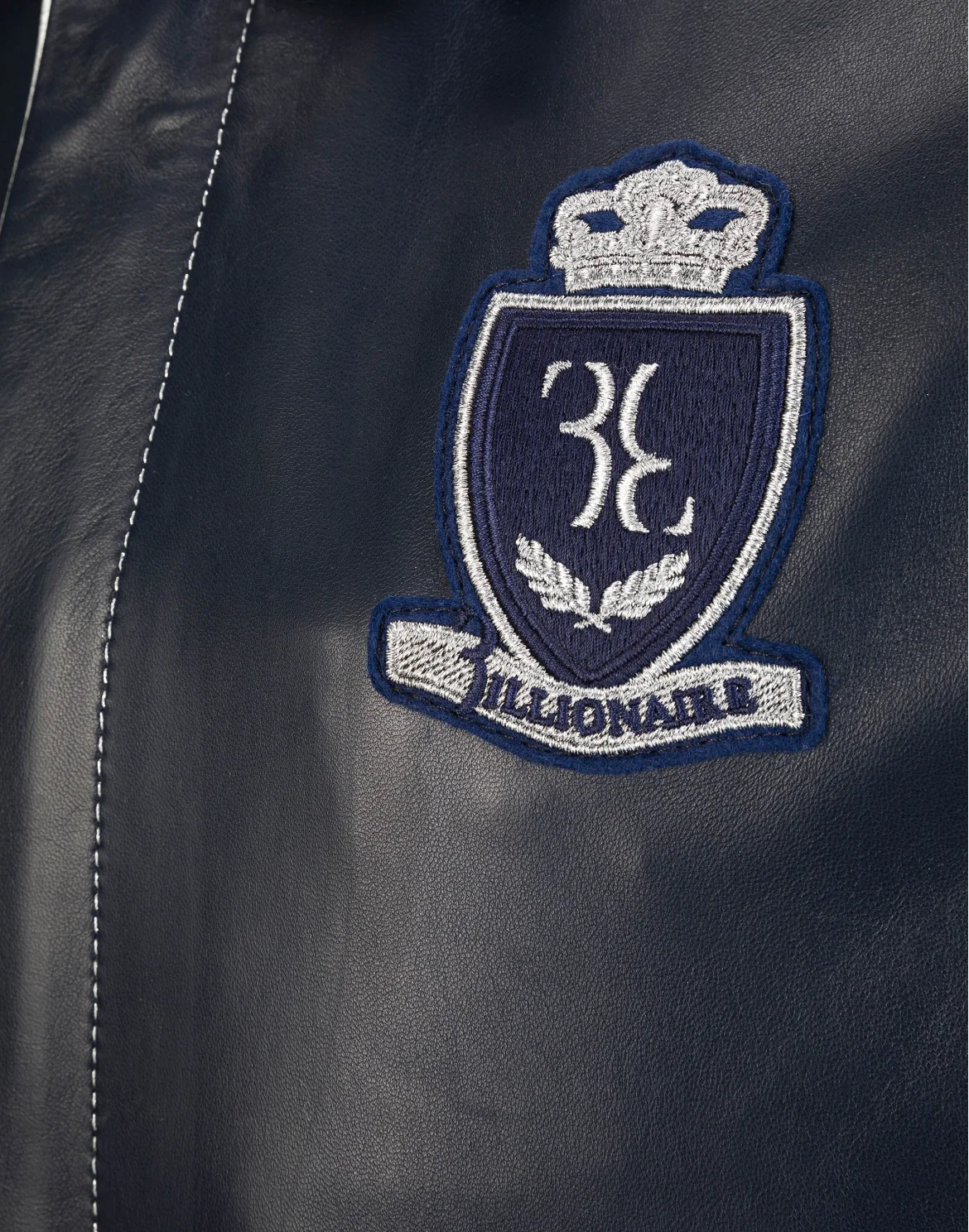 Leather Bomber "Egide", цвет: Синий