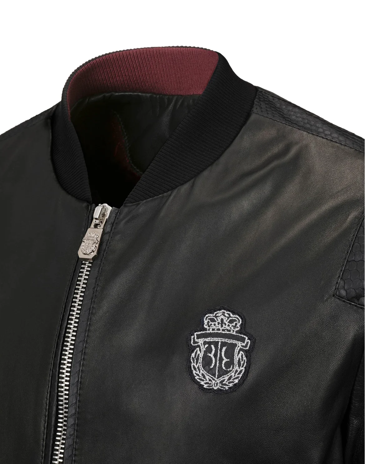 Leather Bomber "Emile", цвет: Черный