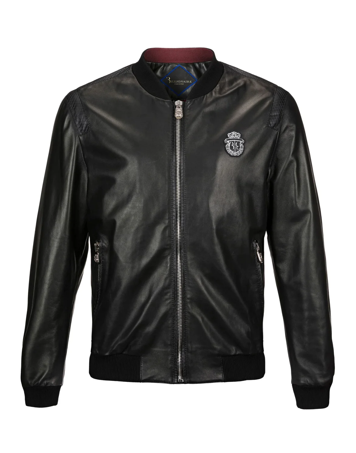 Leather Bomber "Emile", цвет: Черный