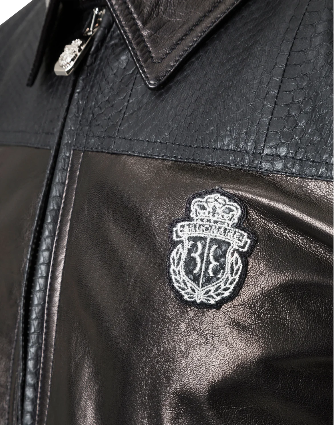 Leather Bomber "Flavien", цвет: Черный