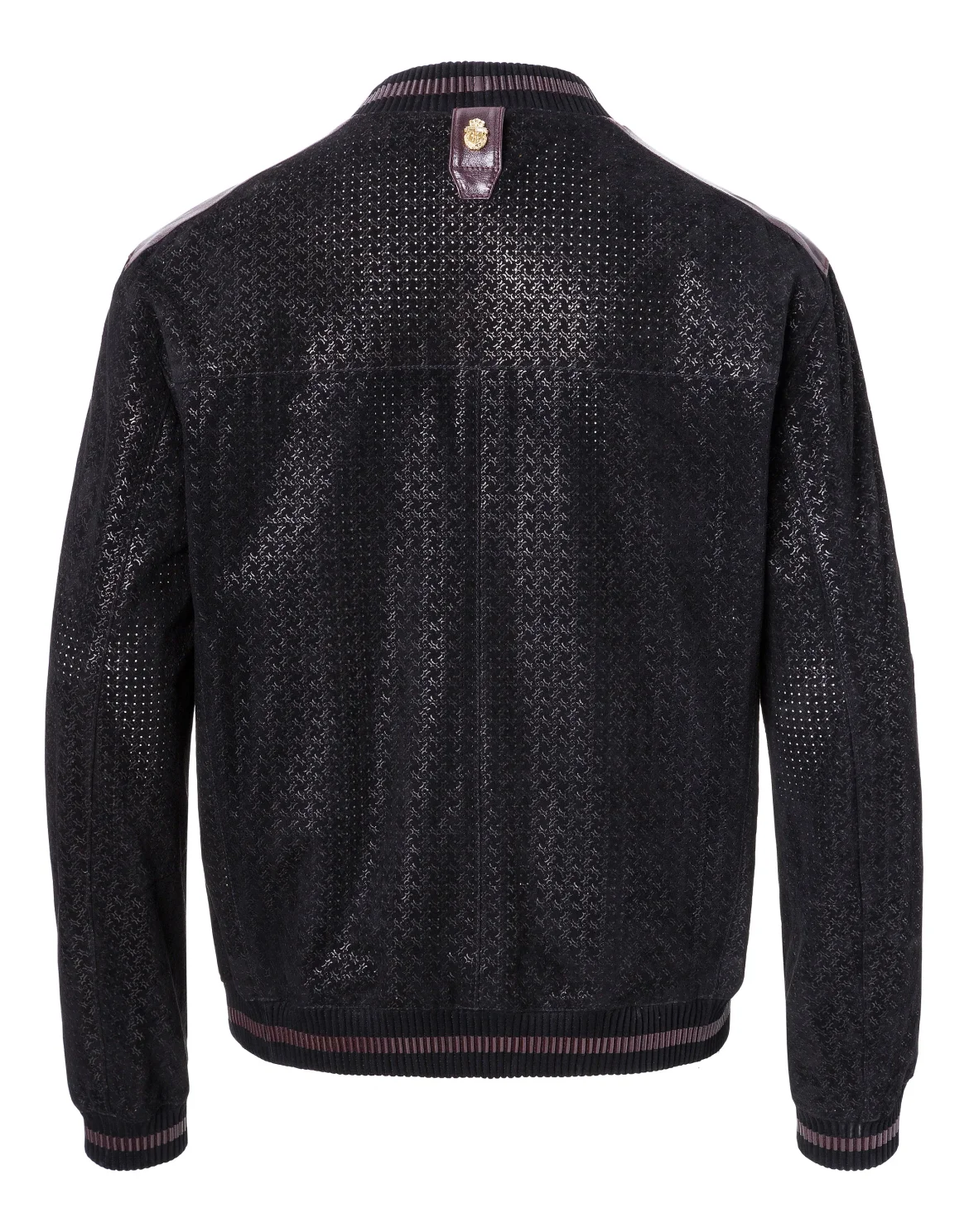 Leather Bomber "Attitude", цвет: Черный