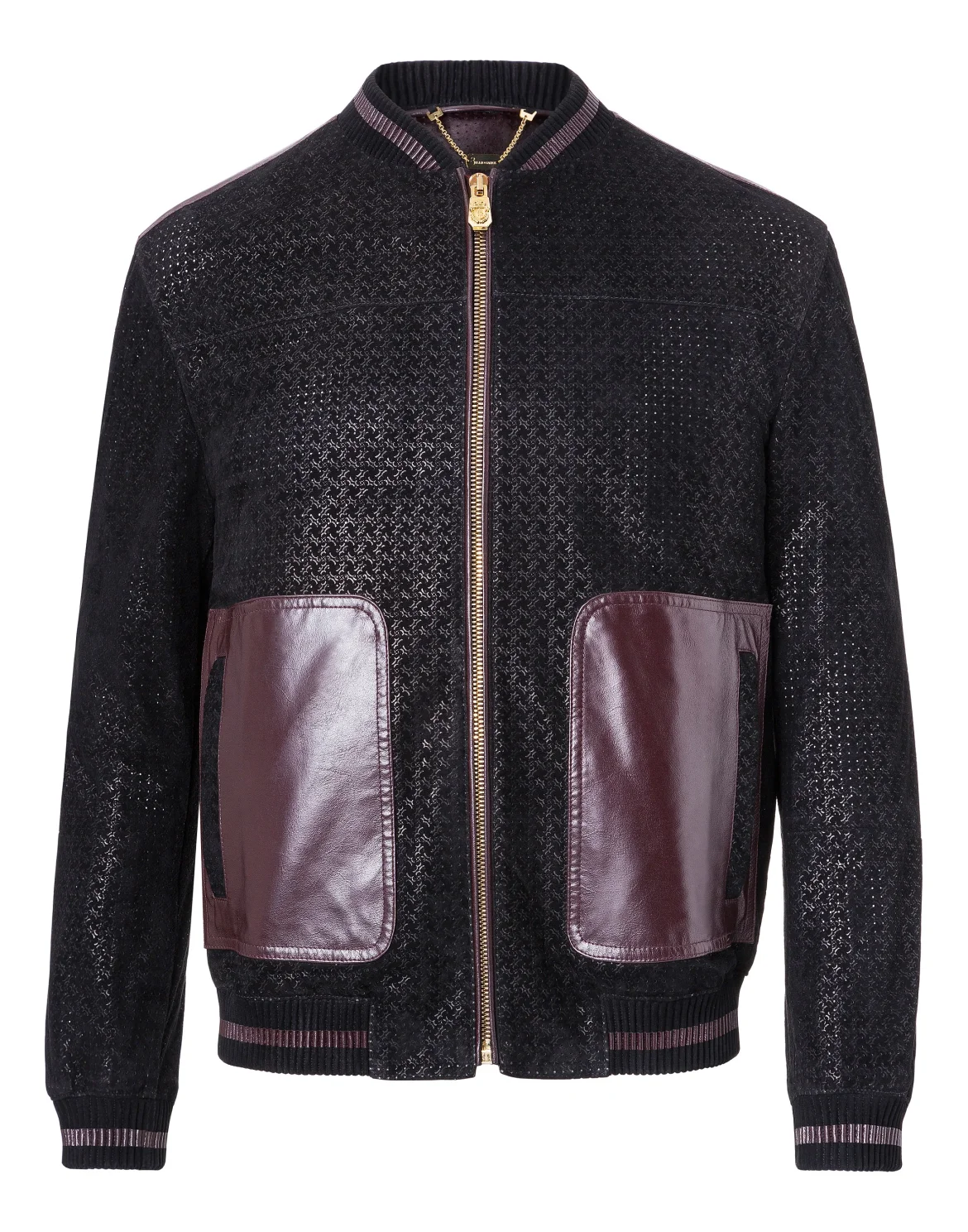 Leather Bomber "Attitude", цвет: Черный