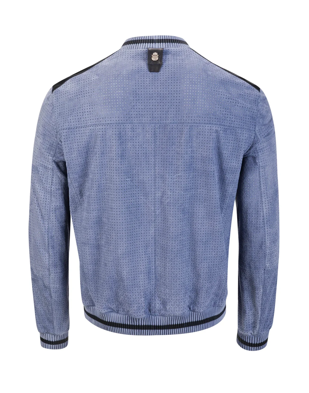 Leather Bomber "Attitude", цвет: Синий