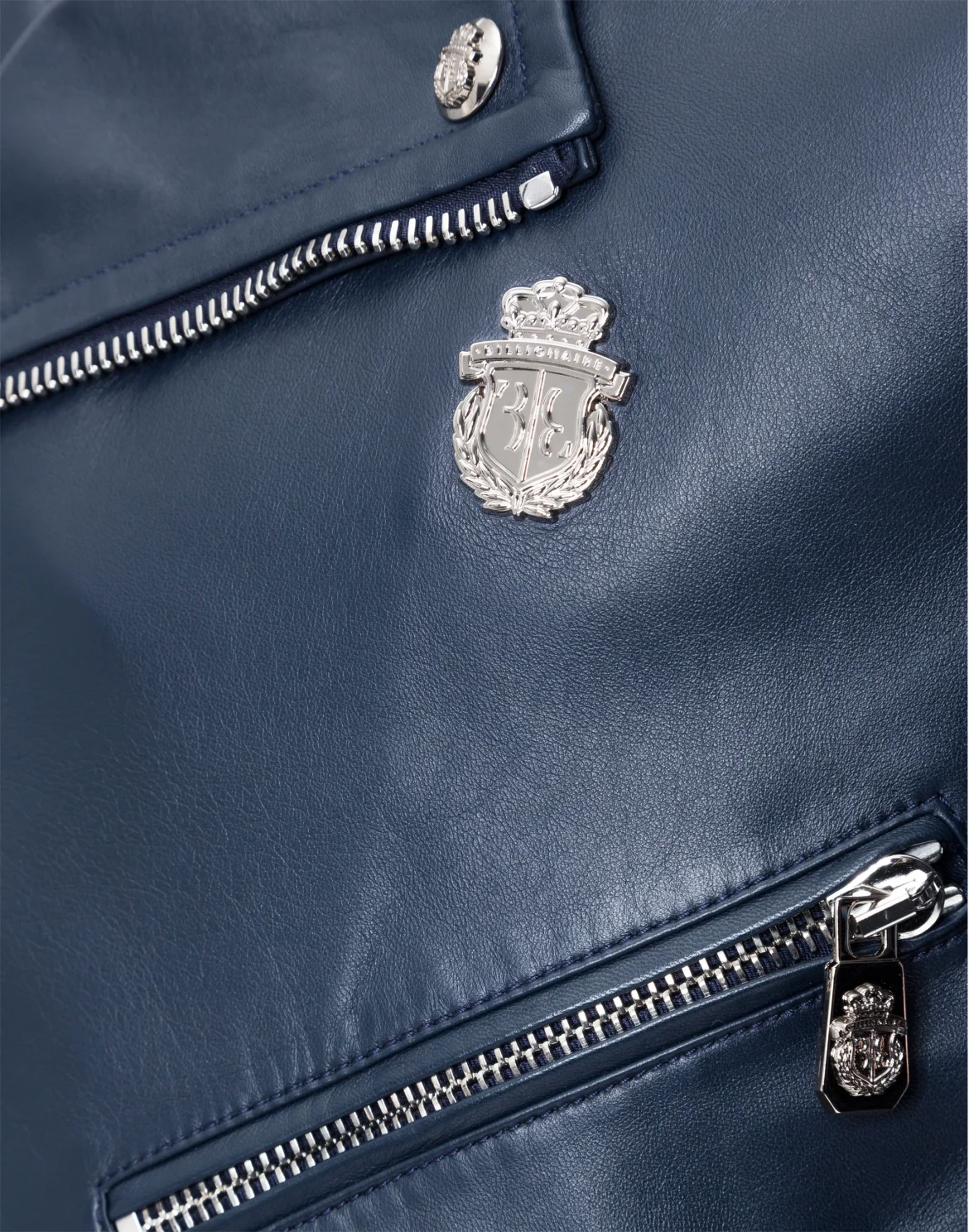 Leather Biker "Eaton", цвет: Синий