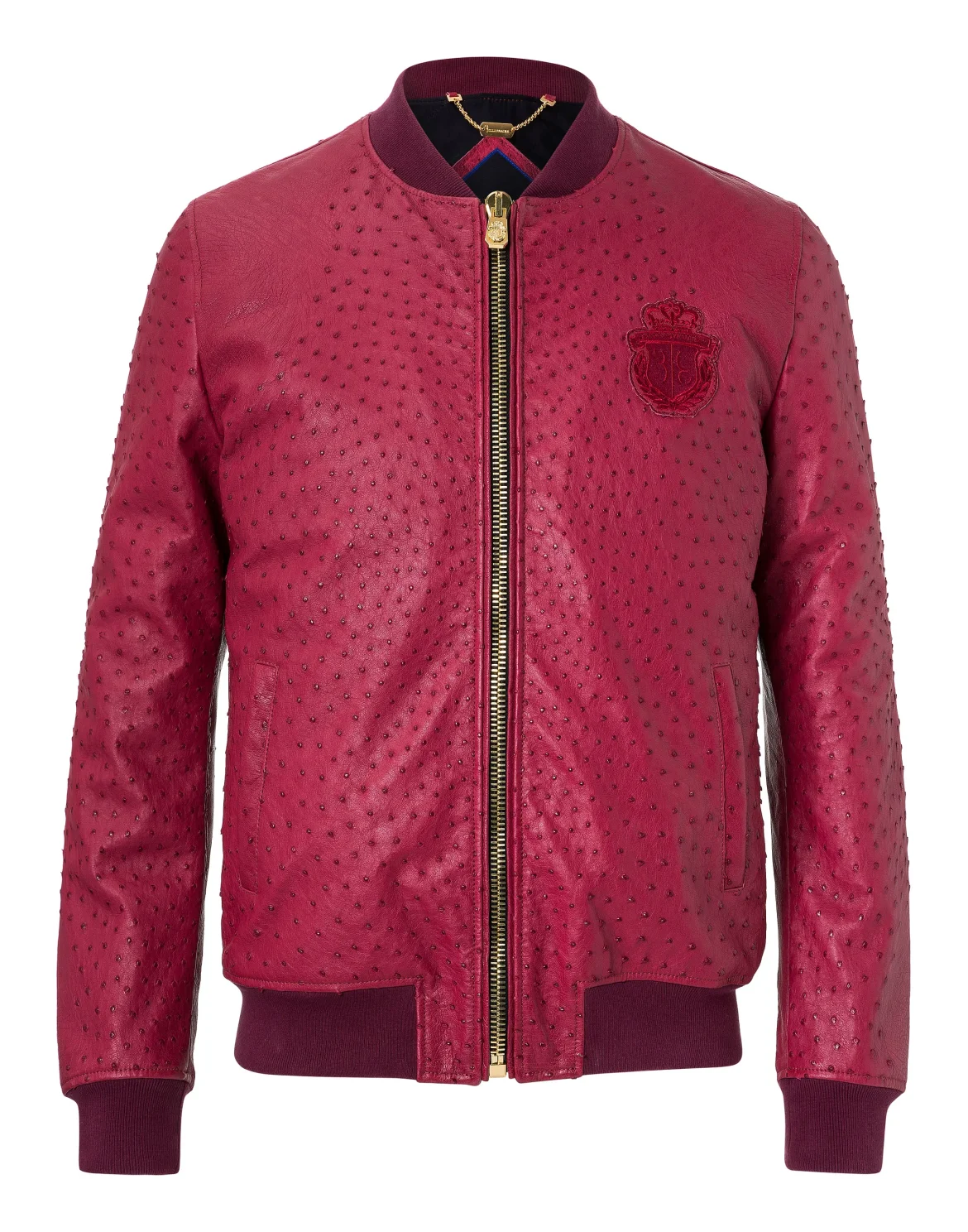 Leather Bomber "Felicien", цвет: Красный