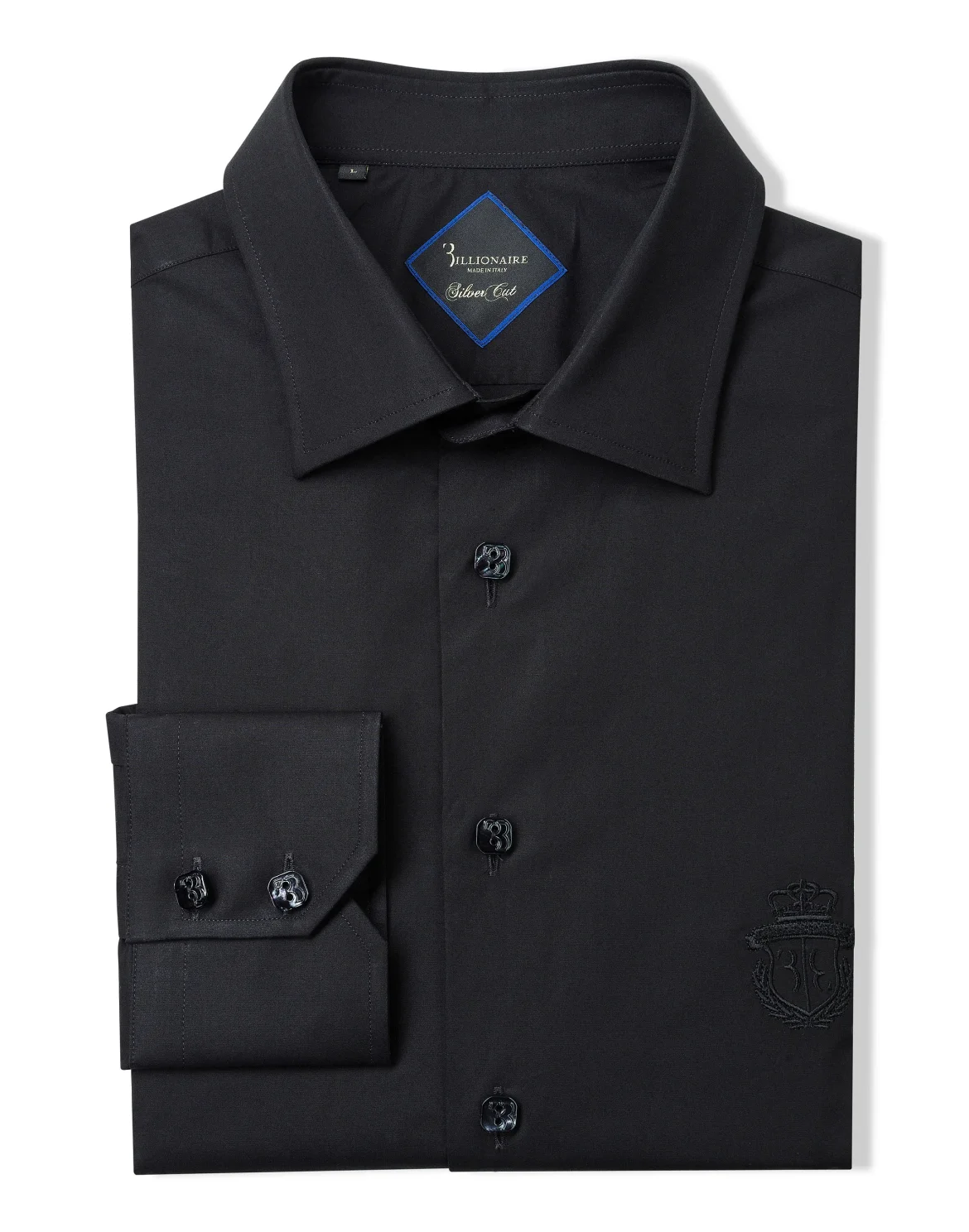 Shirt Silver Cut LS "Clovis", цвет: Черный