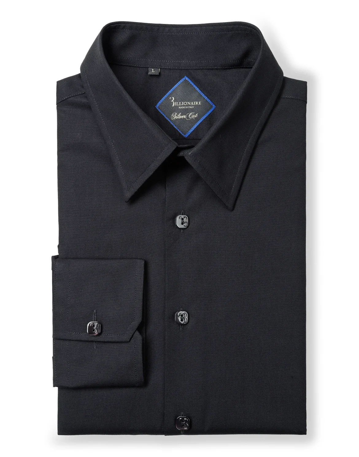 Shirt Silver Cut LS "Double B", цвет: Черный