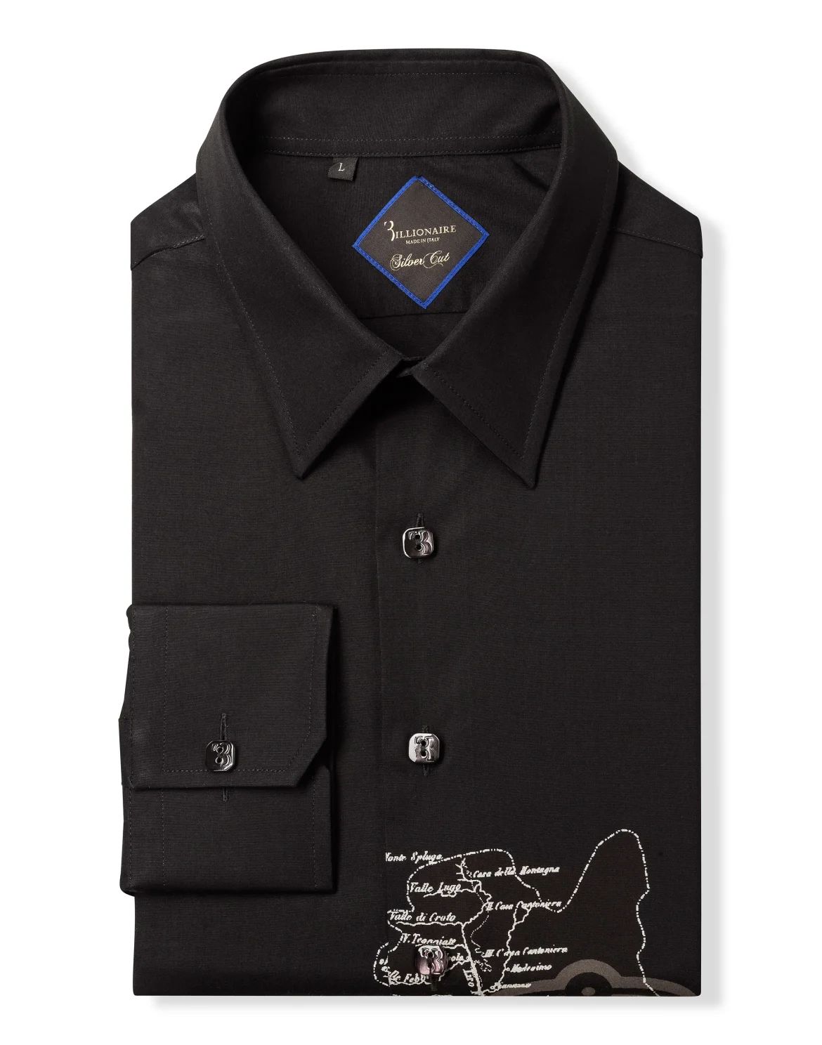 Shirt Silver Cut LS "Como lake", цвет: Черный
