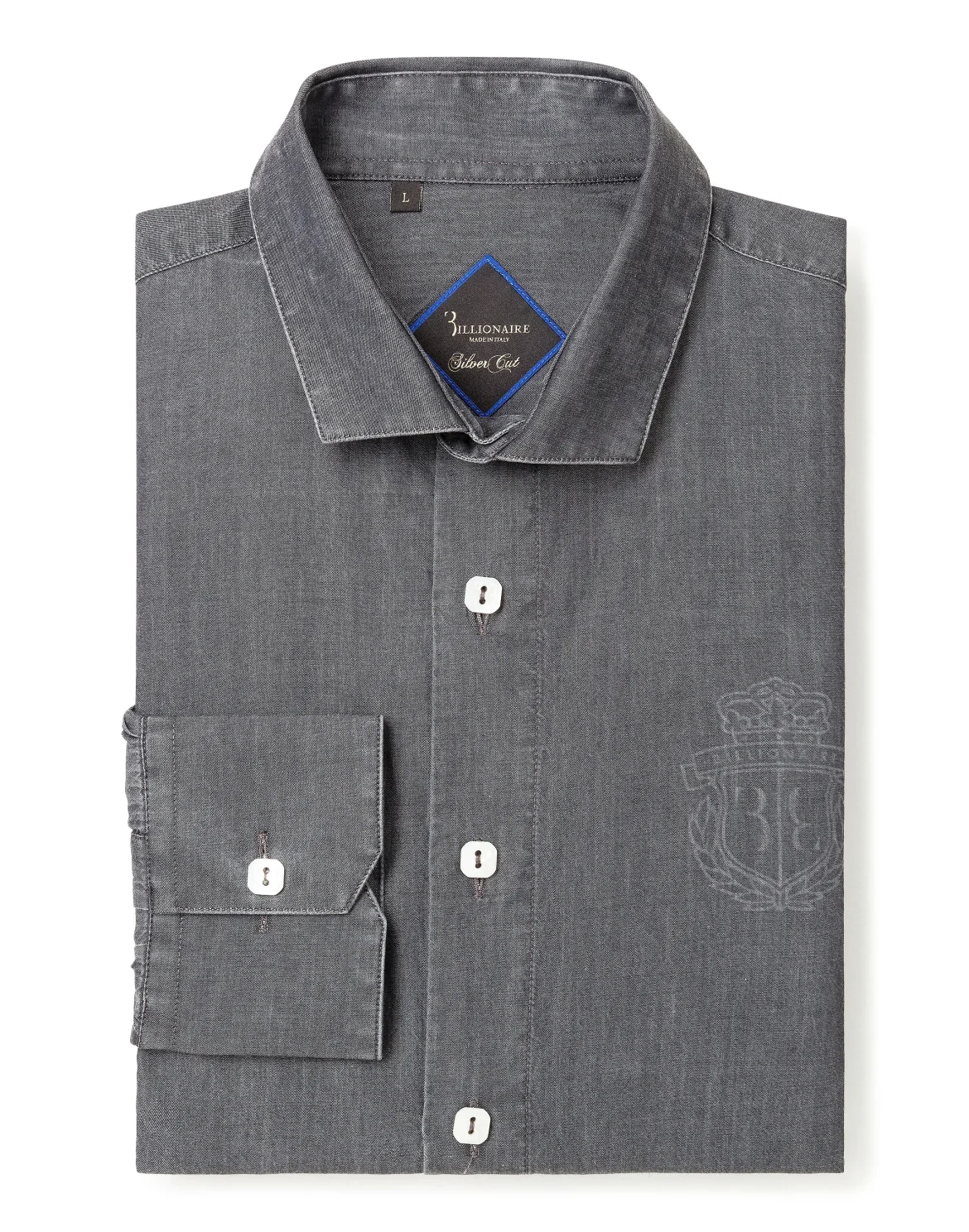 Shirt Silver Cut LS "Daniel", цвет: Серый
