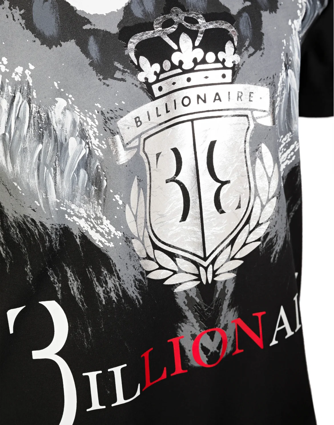 T-shirt Round Neck SS "Double lion", цвет: Черный