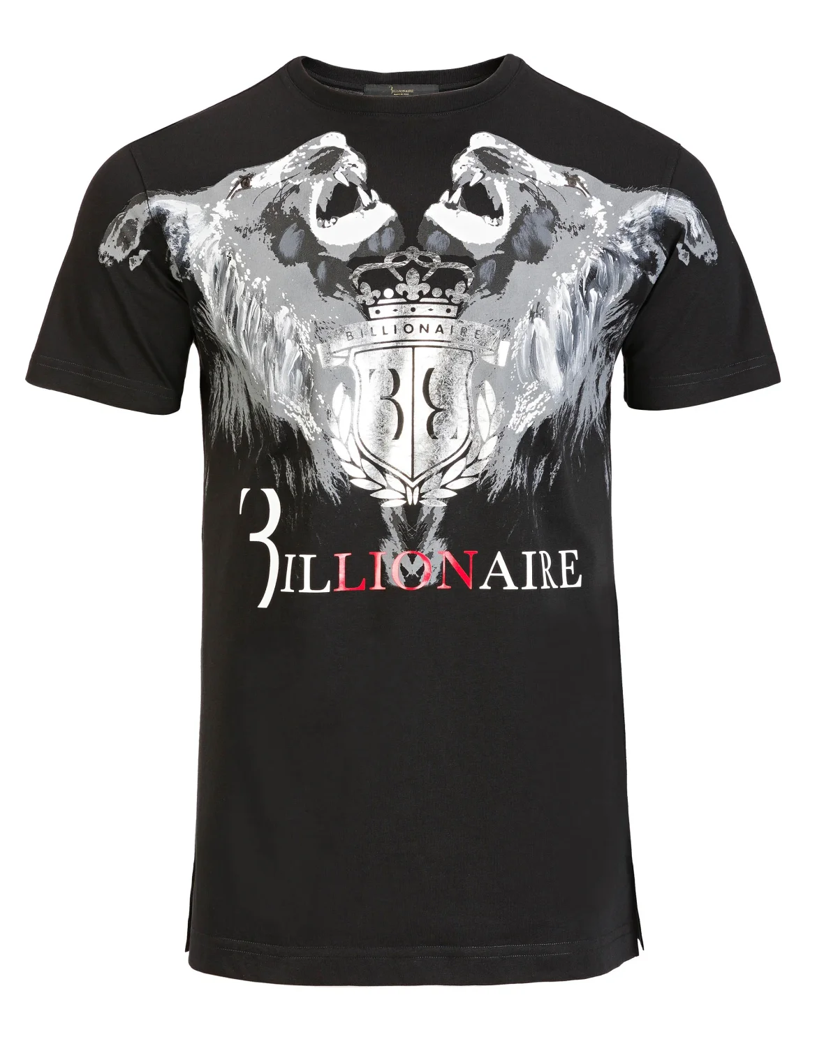 T-shirt Round Neck SS "Double lion", цвет: Черный