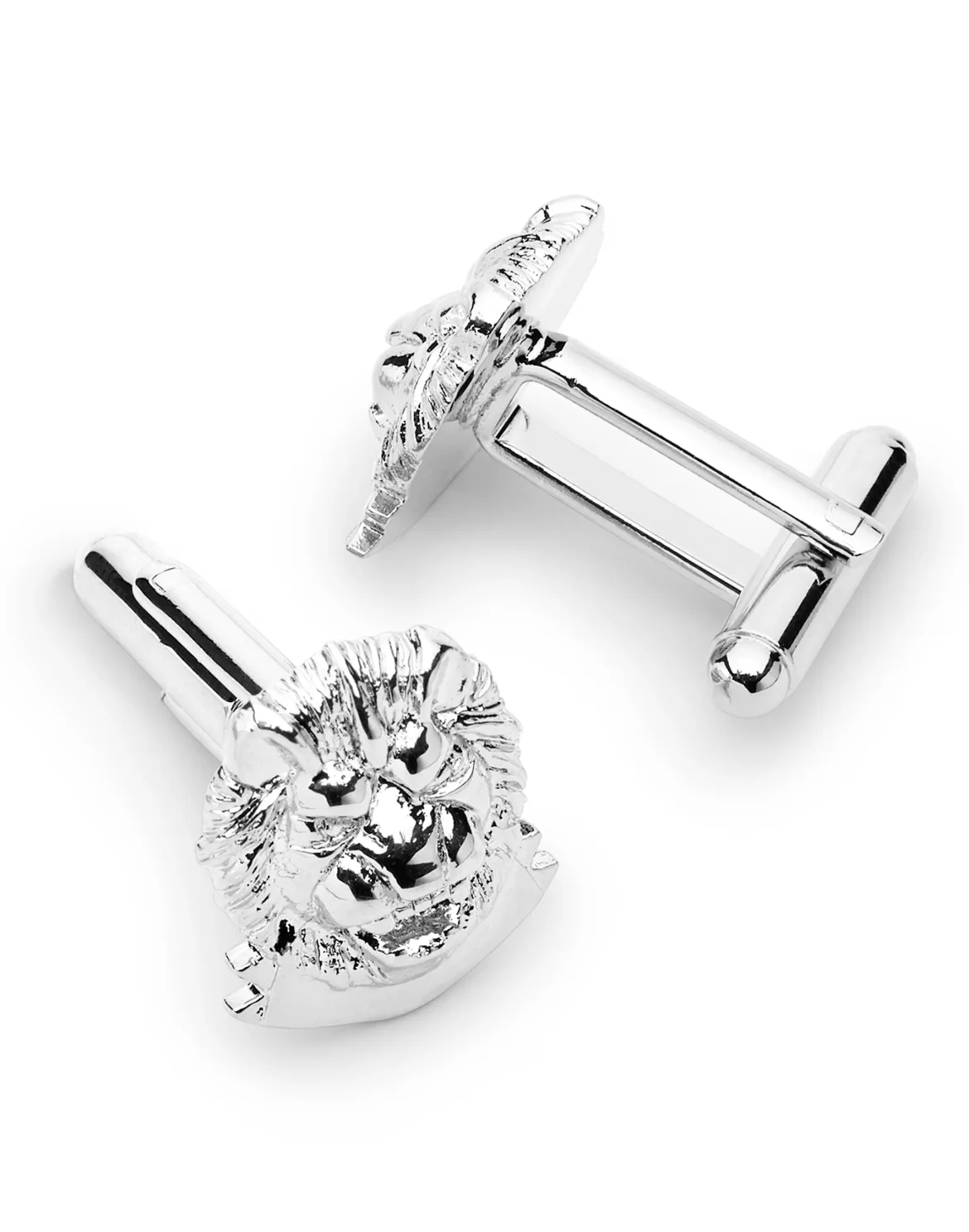 metal cufflinks Lion, цвет: Серебристый