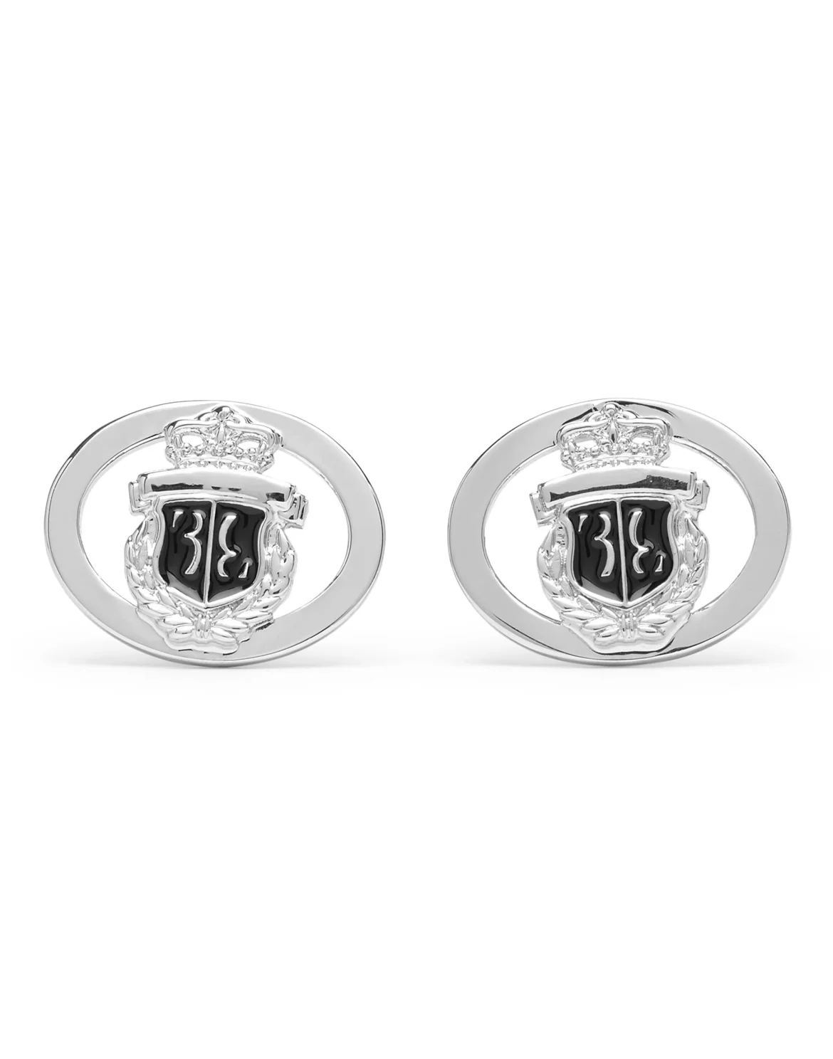 metal cufflinks Crest, цвет: Черный