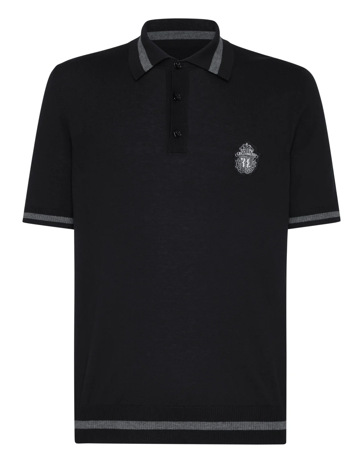 Pullover Polo-Neck SS Crest, цвет: Черный
