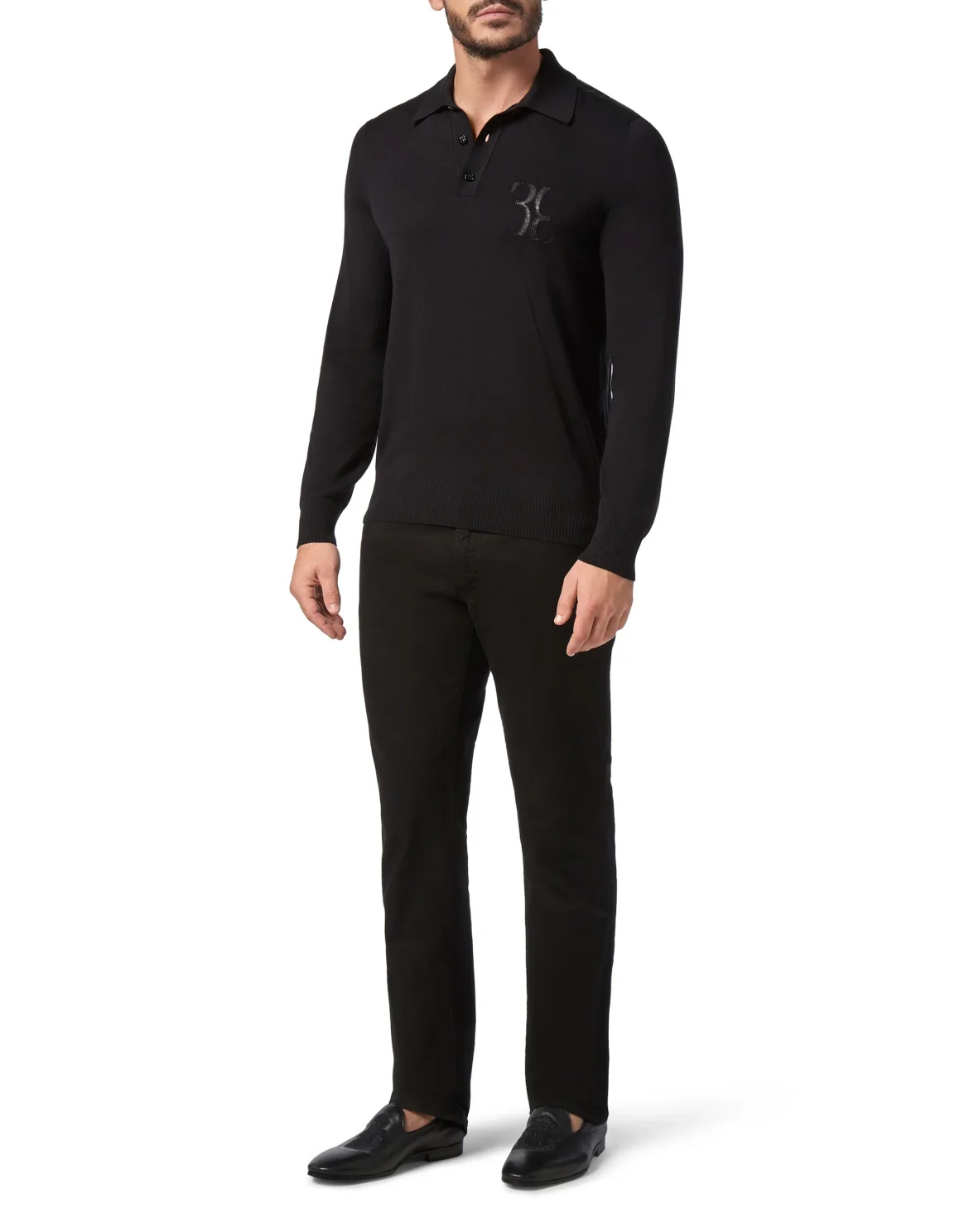 Pullover Polo-Neck LS Double B, цвет: Черный