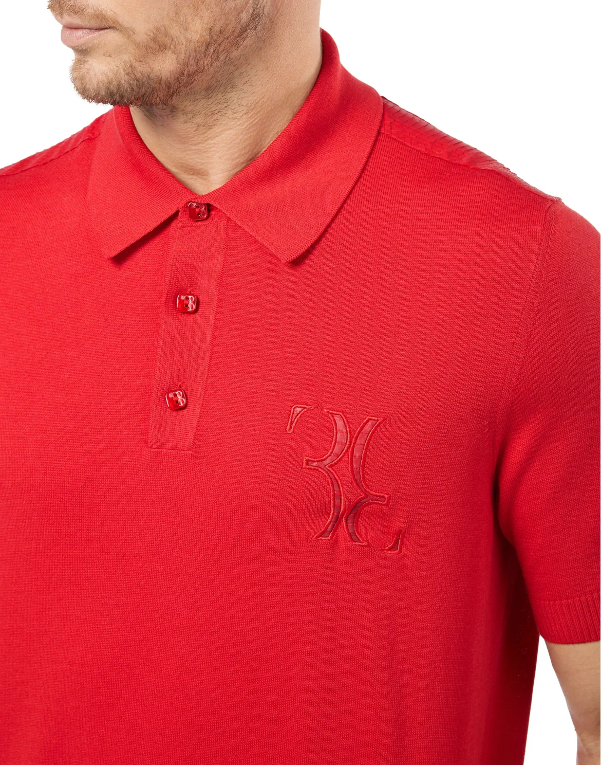 Pullover Polo-Neck SS Double B, цвет: Красный