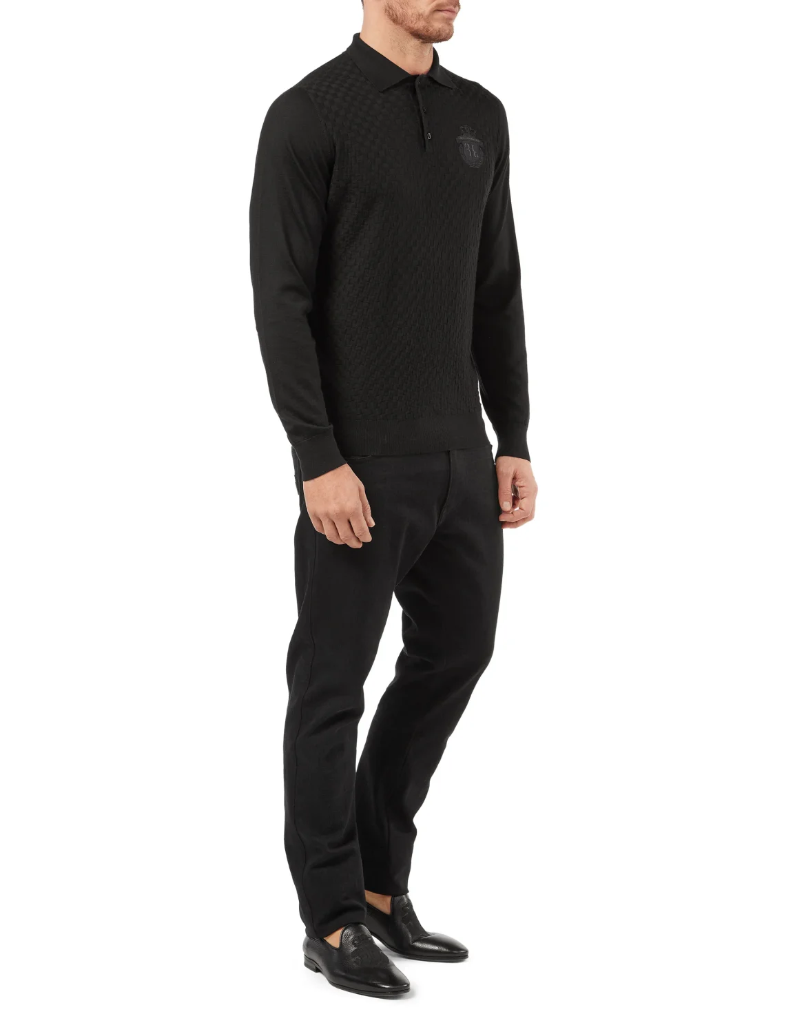Pullover Polo-Neck LS Crest, цвет: Черный