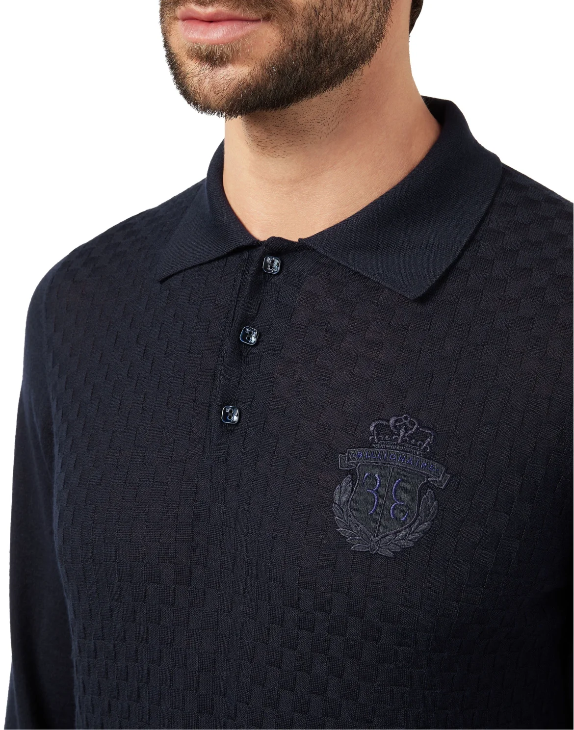 Pullover Polo-Neck LS Crest, цвет: Синий