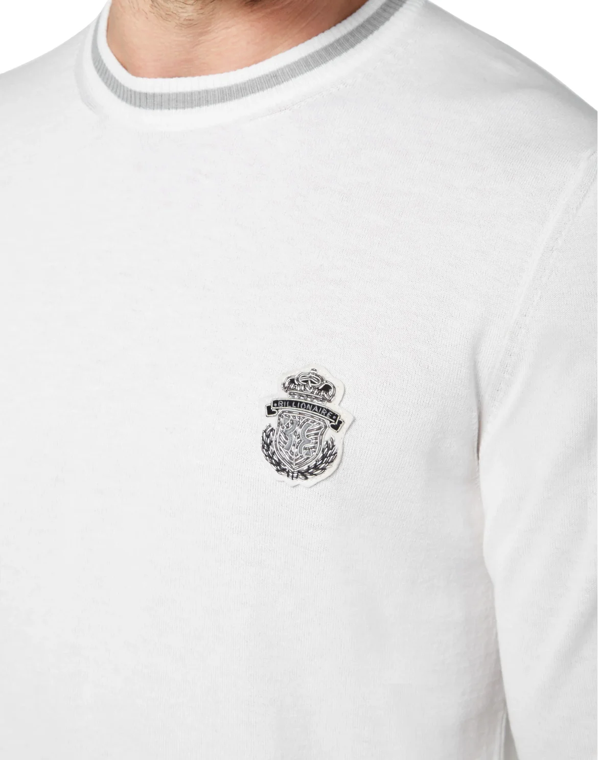 Pullover Round Neck LS Crest, цвет: Белый