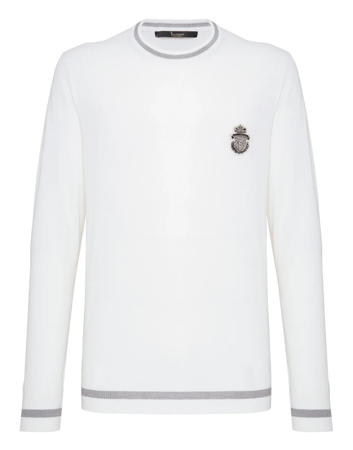 Pullover Round Neck LS Crest, цвет: Белый