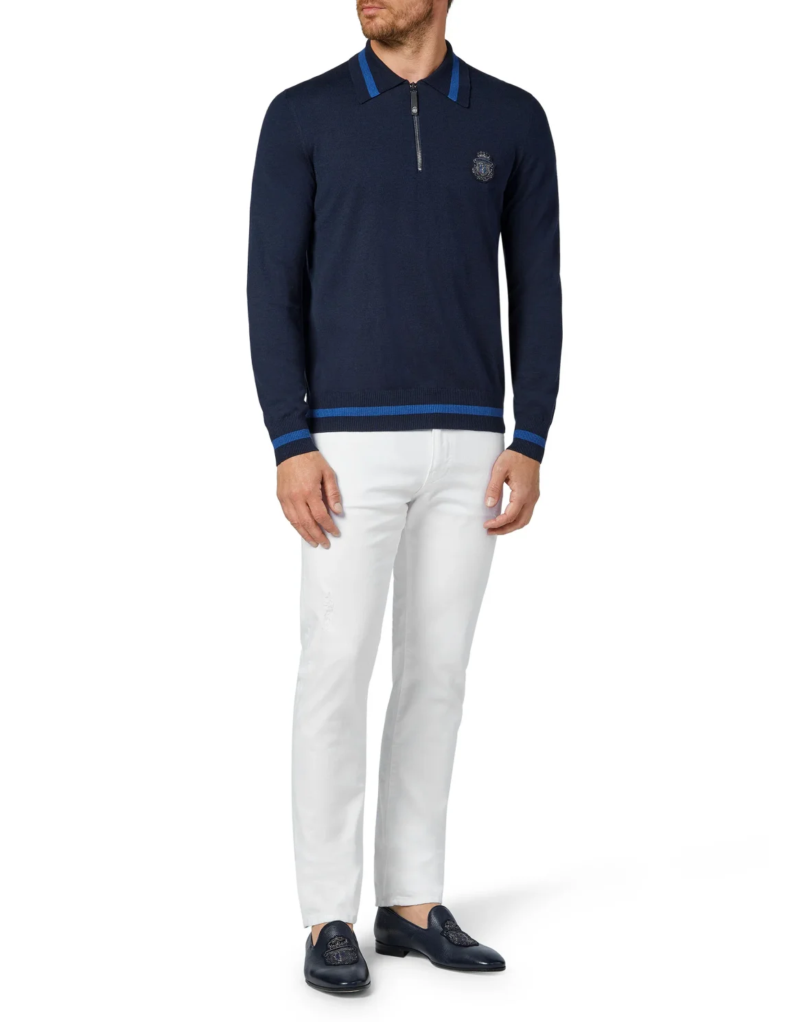 Pullover zip mock Crest, цвет: Синий