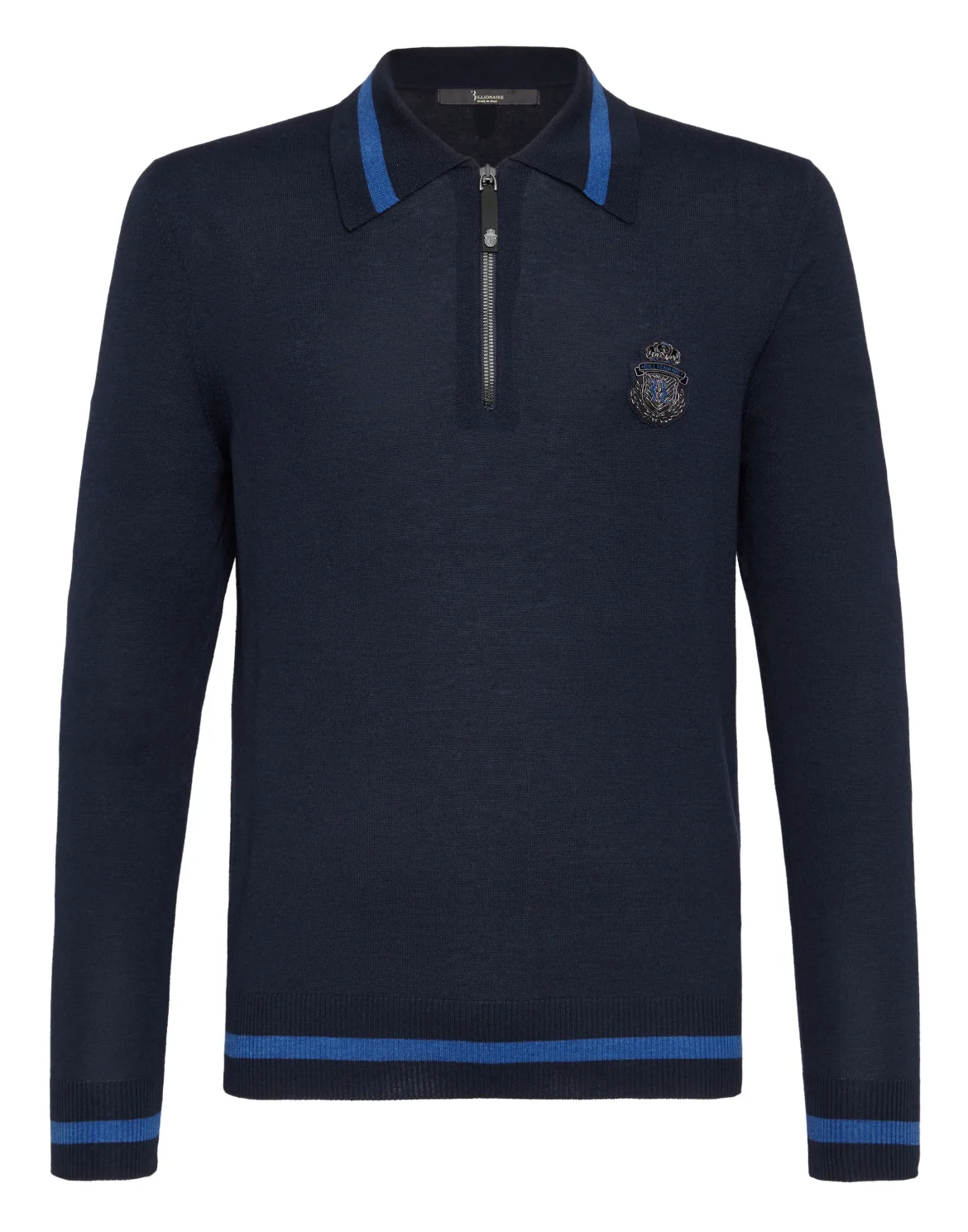 Pullover zip mock Crest, цвет: Синий