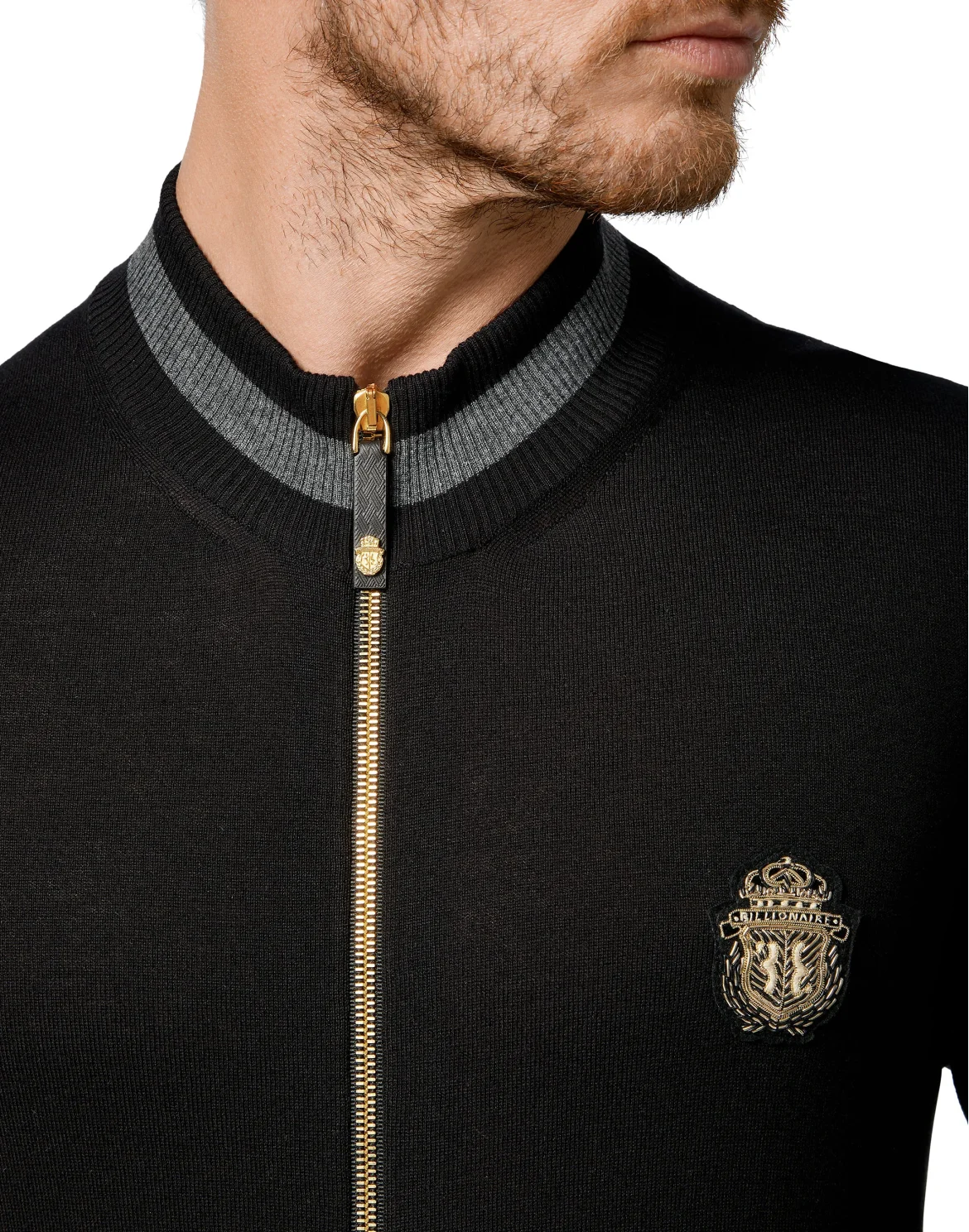 Pullover full zip Crest, цвет: Черный