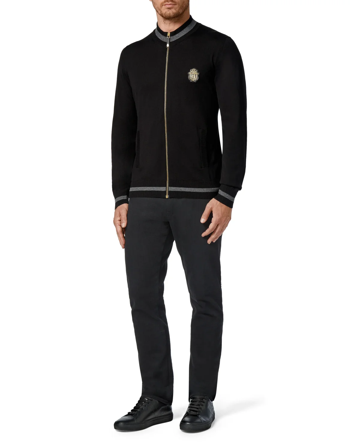 Pullover full zip Crest, цвет: Черный