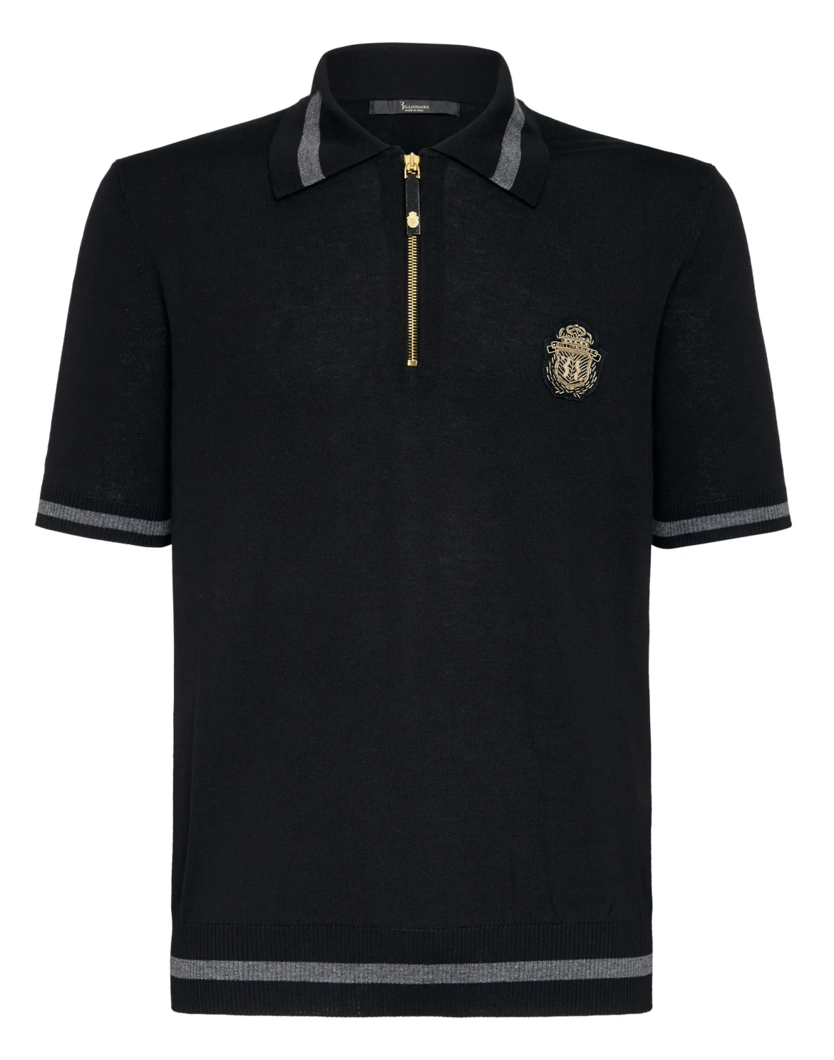 Pullover zip mock Crest, цвет: Черный