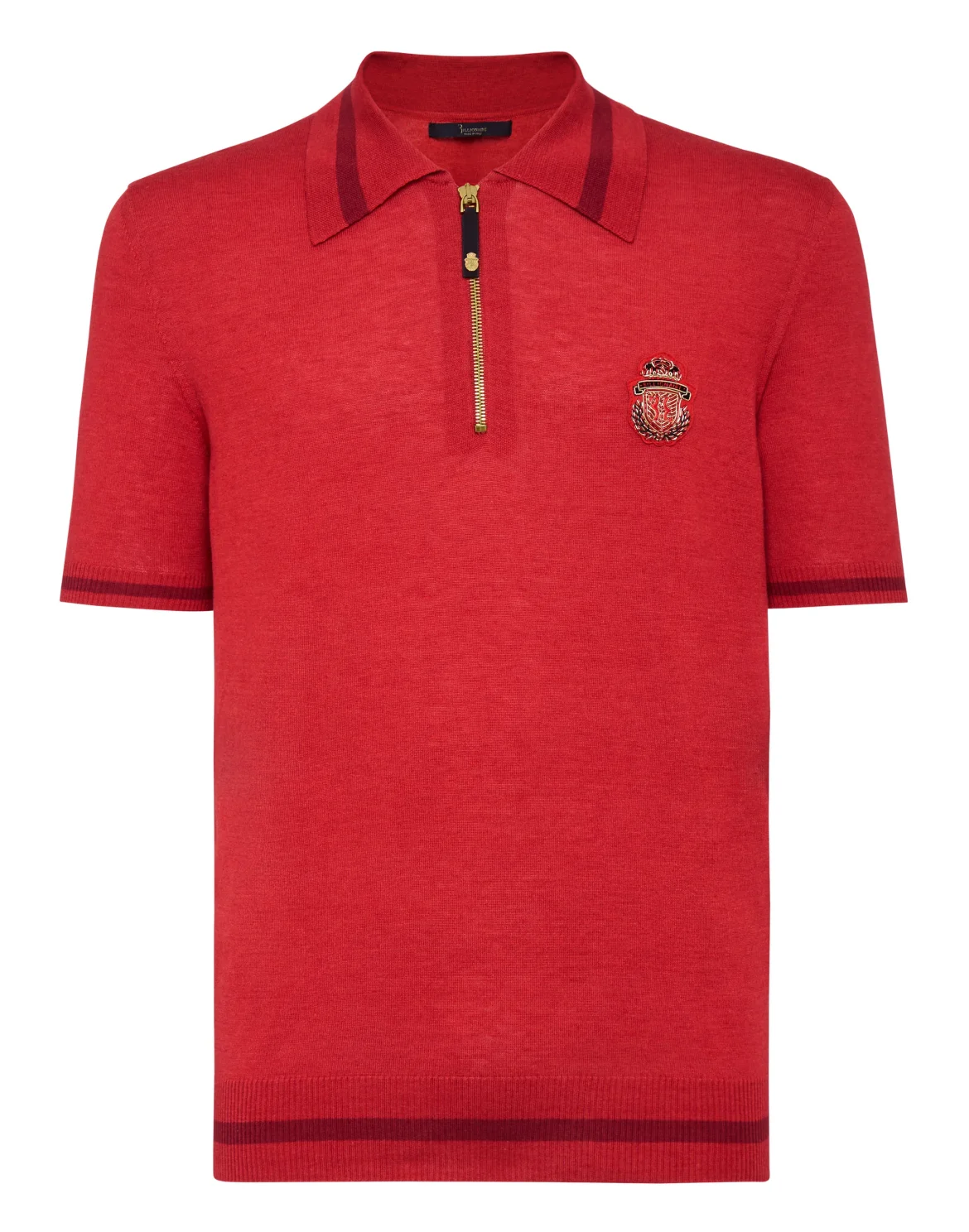 Pullover zip mock Crest, цвет: Красный