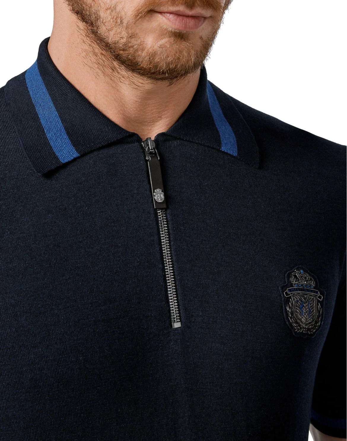Pullover zip mock Crest, цвет: Синий