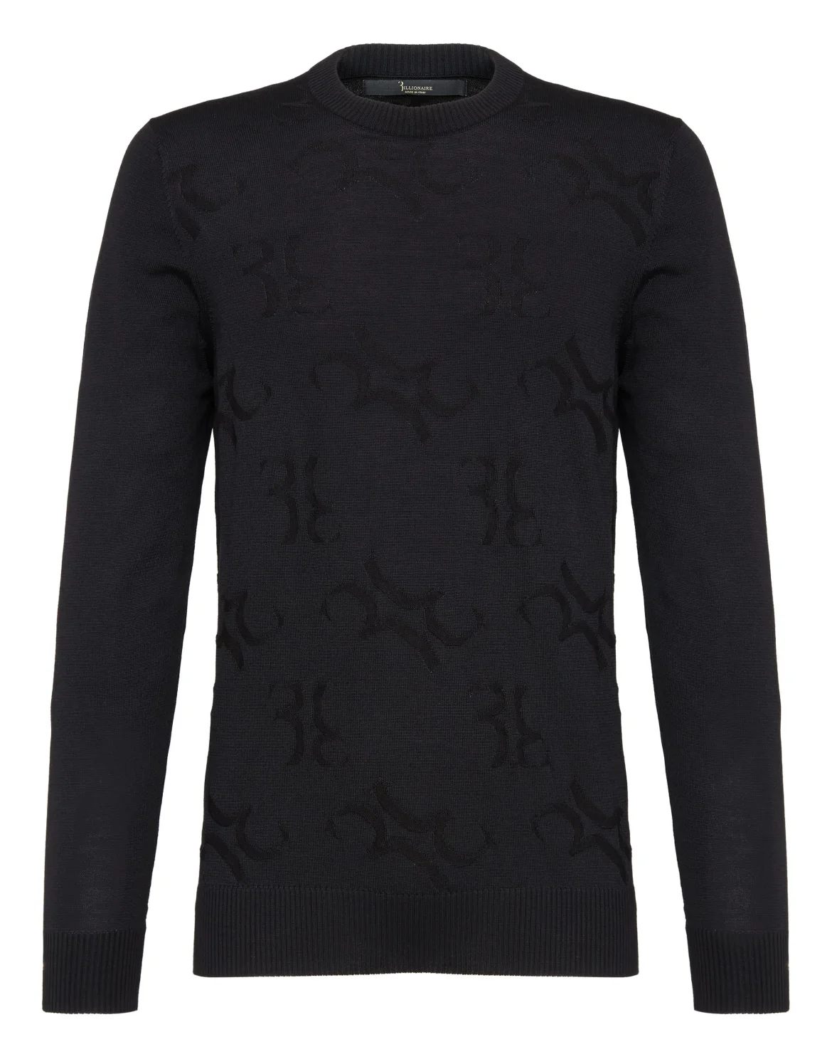 Pullover Round Neck LS All over BB, цвет: Черный