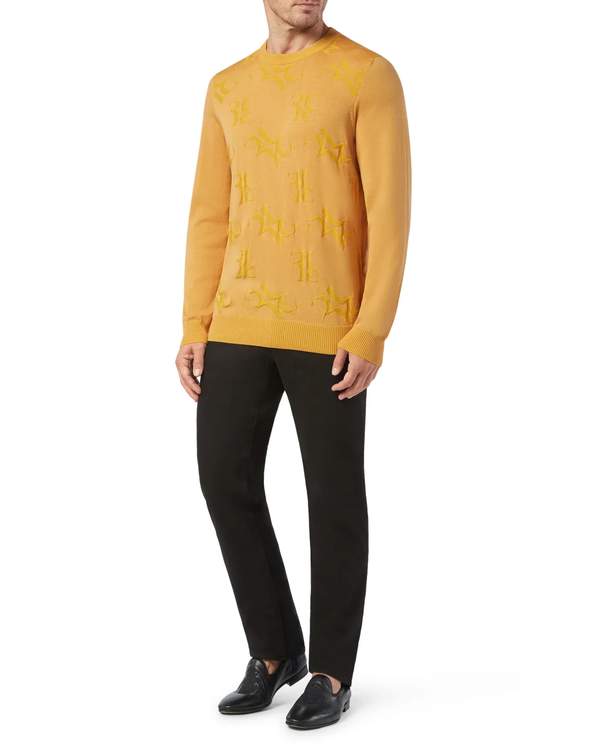 Pullover Round Neck LS All over BB, цвет: Желтый