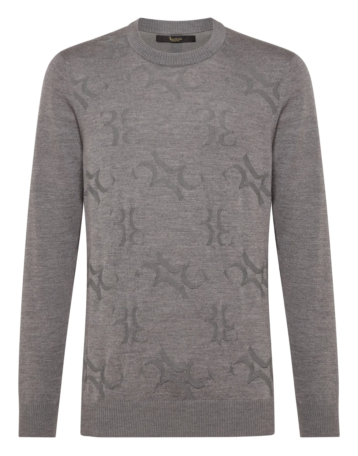 Pullover Round Neck LS All over BB, цвет: Серый
