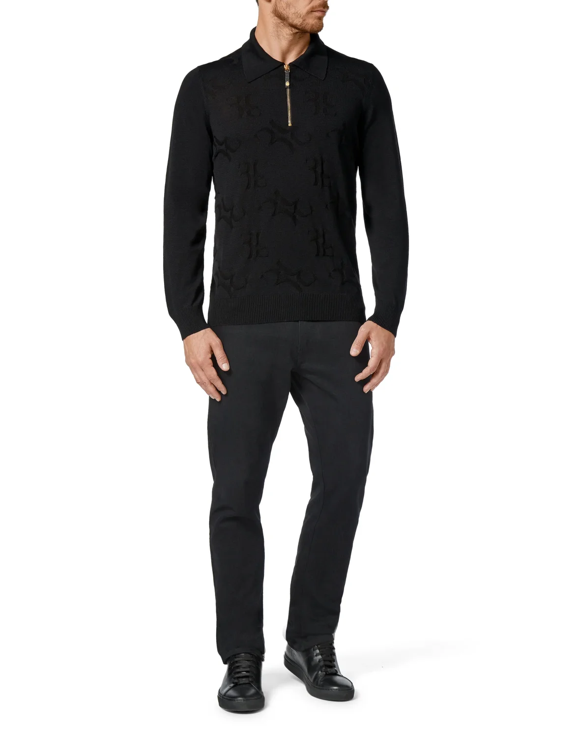 Pullover zip mock All over BB, цвет: Черный