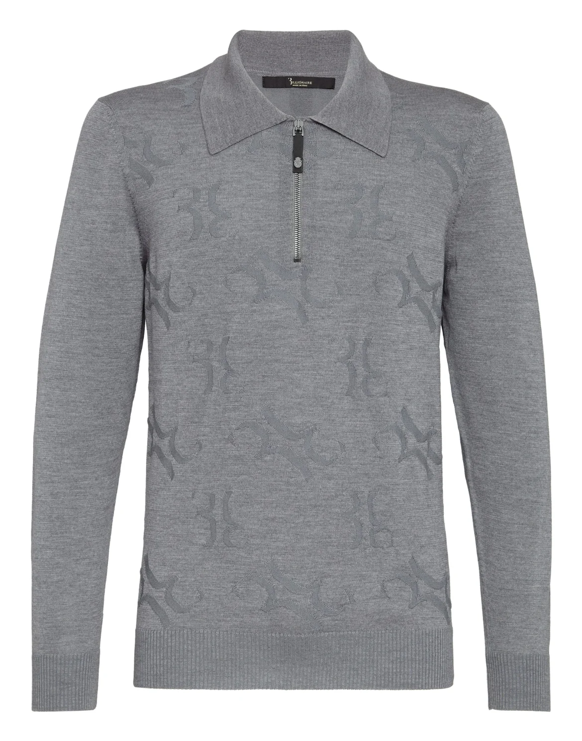 Pullover zip mock All over BB, цвет: Серый