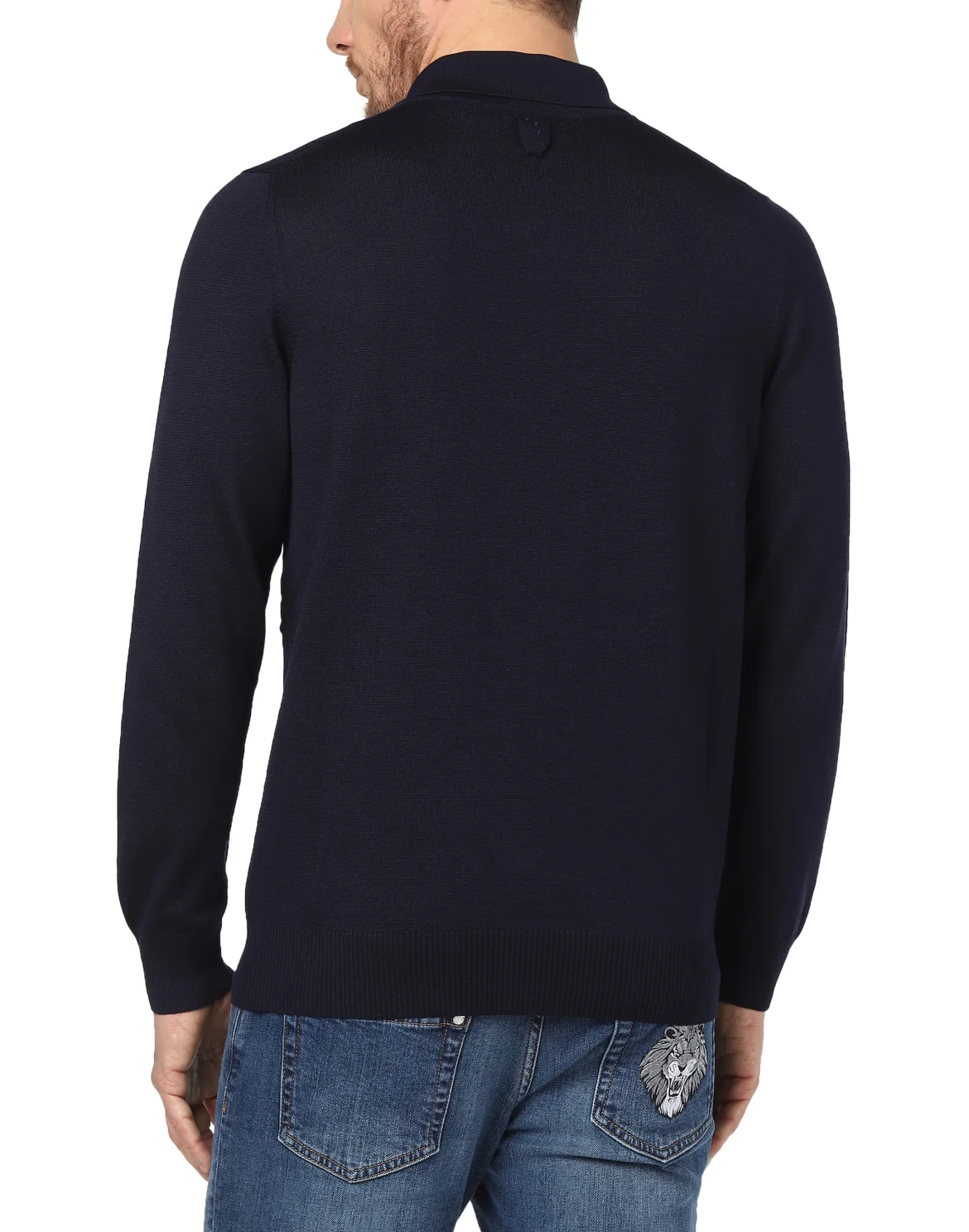 Pullover zip mock All over BB, цвет: Синий