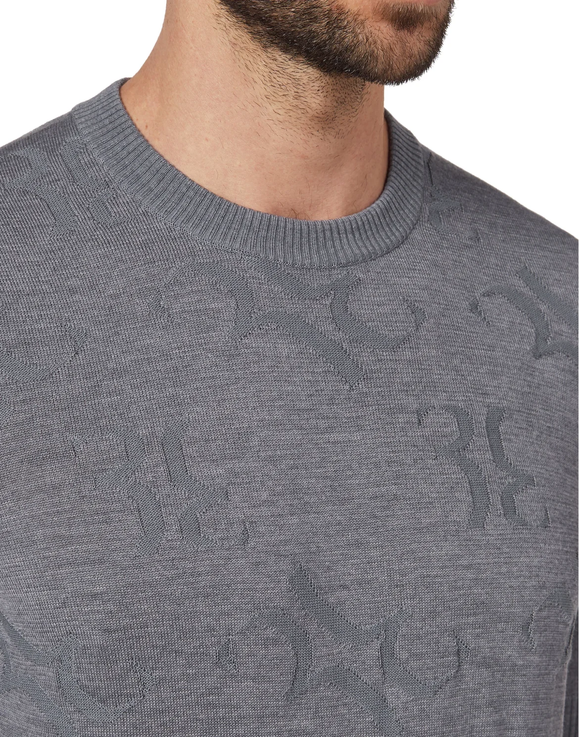 Pullover Round Neck SS All over BB, цвет: Серый