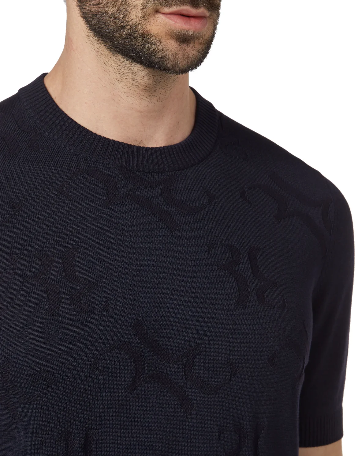 Pullover Round Neck SS All over BB, цвет: Синий