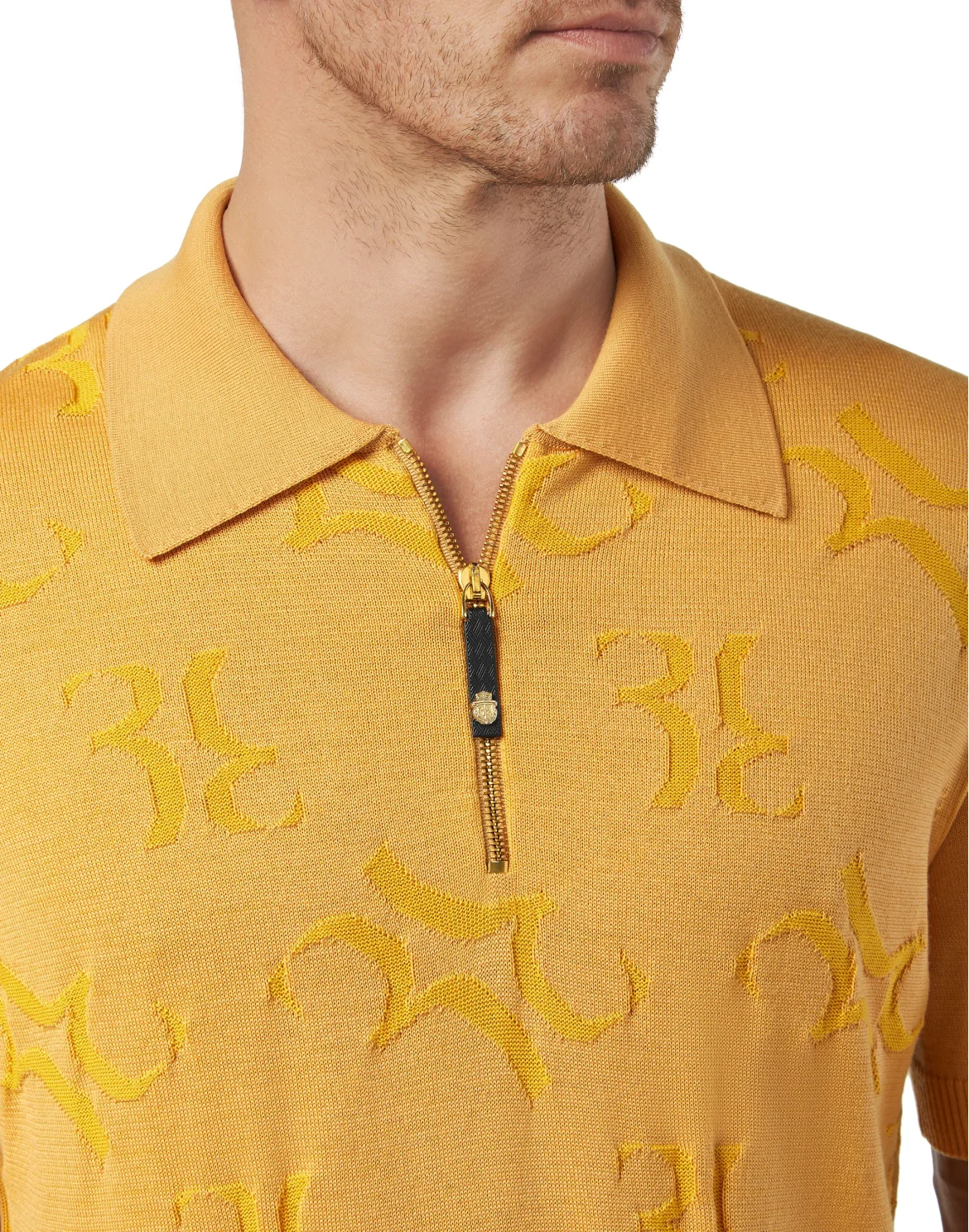 Pullover zip mock All over BB, цвет: Желтый