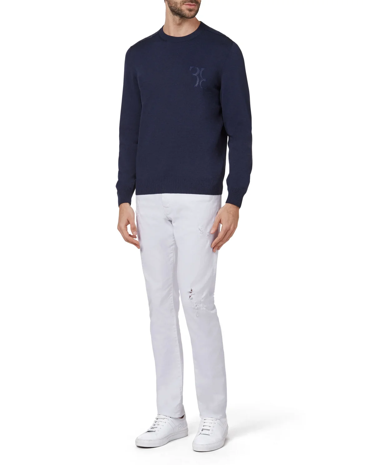 Pullover Round Neck LS Double B, цвет: Синий