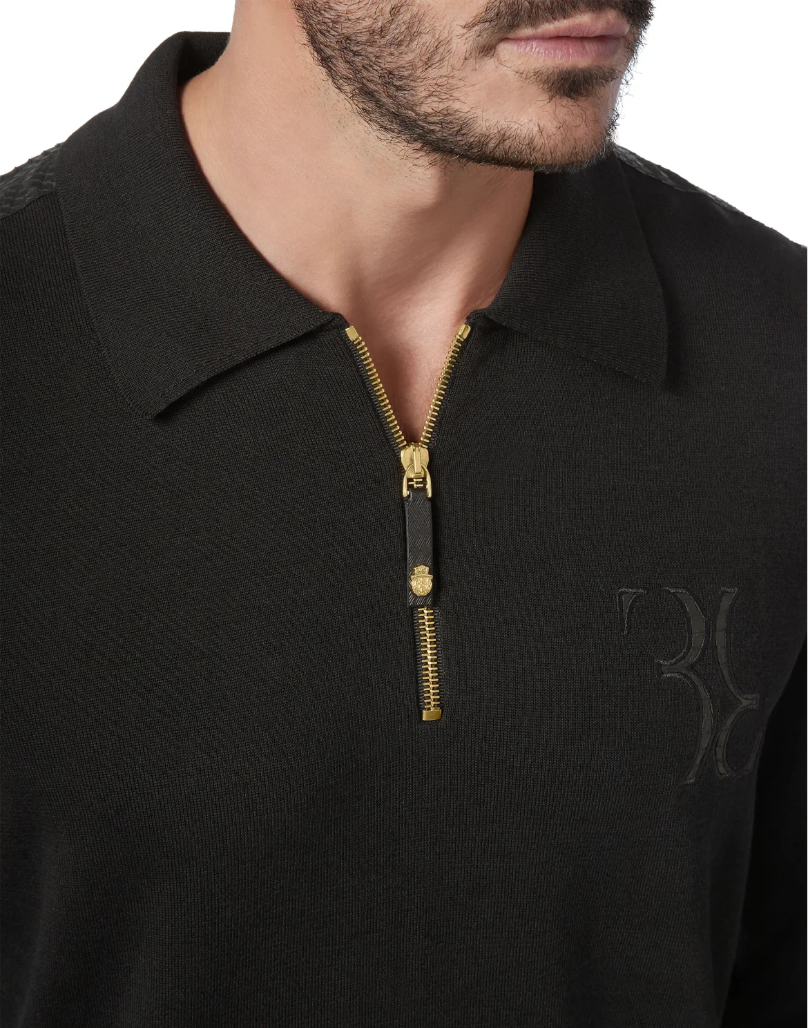 Pullover zip mock Double B, цвет: Черный